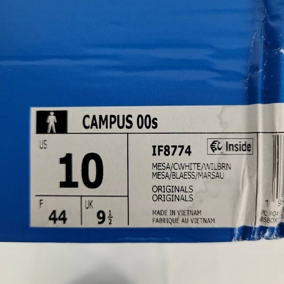 Adidas Men's Campus 00s Originals Size 10 Mesa/Core White/Wild Brown IF8774 NIB - Picture 10 of 10